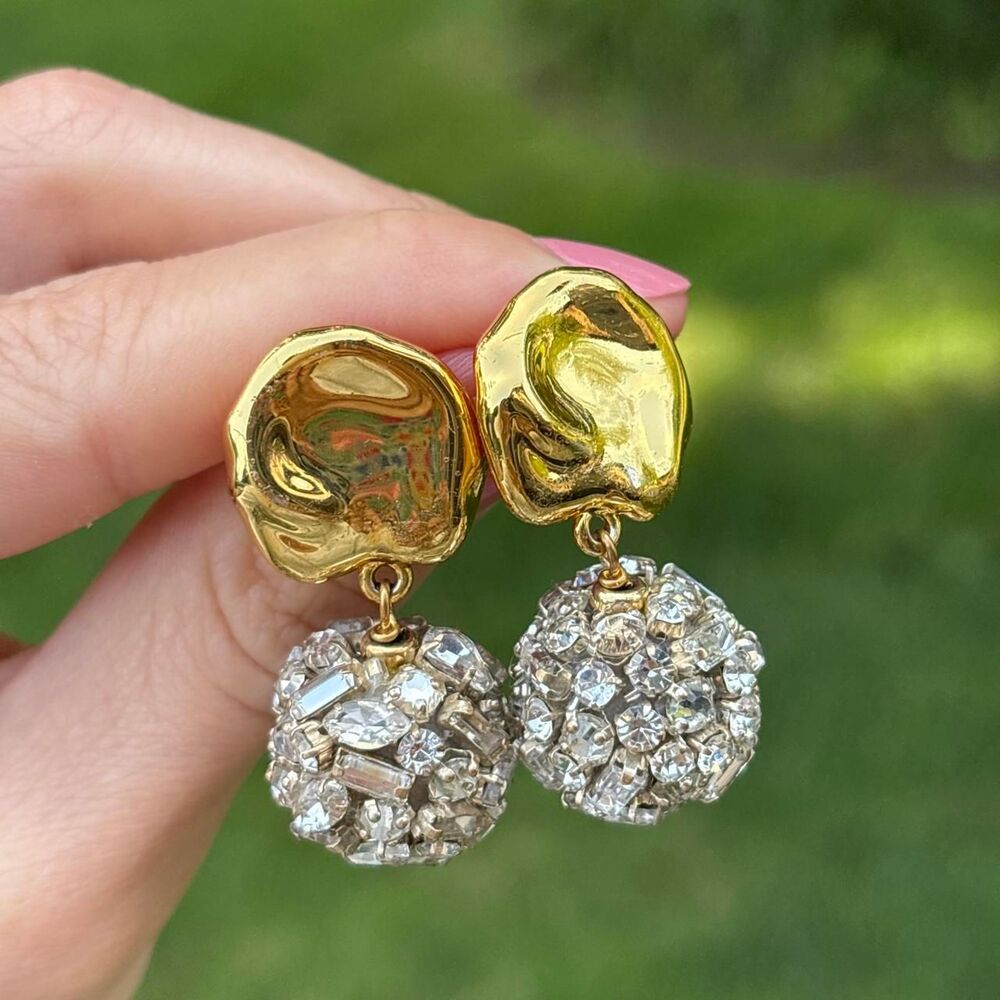 Lizzie Fortunato Meteor Shower Crystal Earrings, sterling silver post